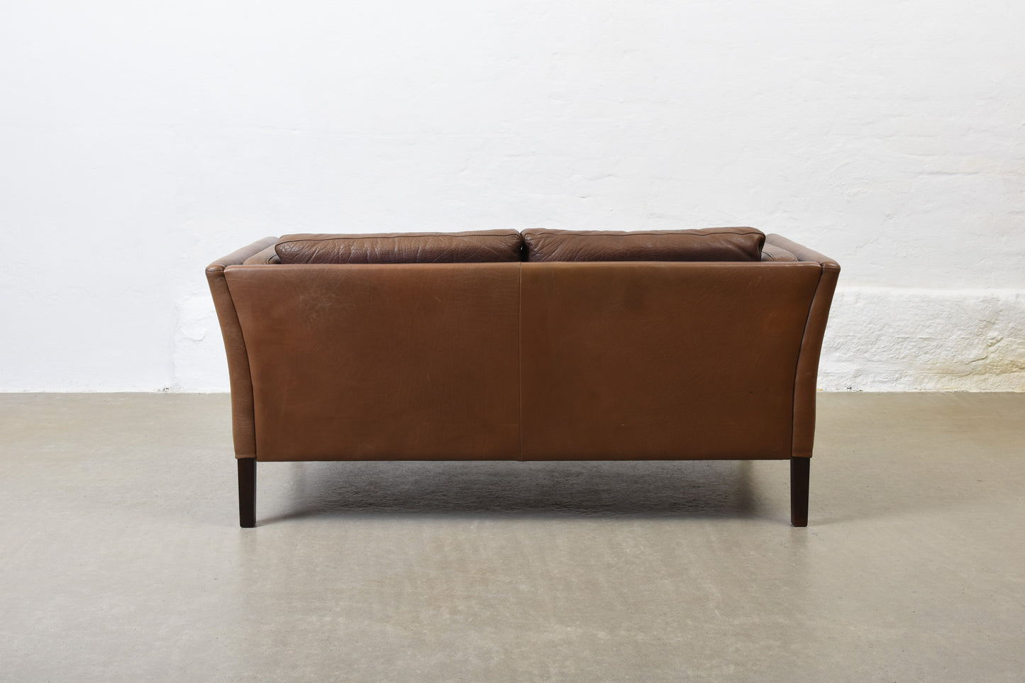 1960s Danish leather two seater