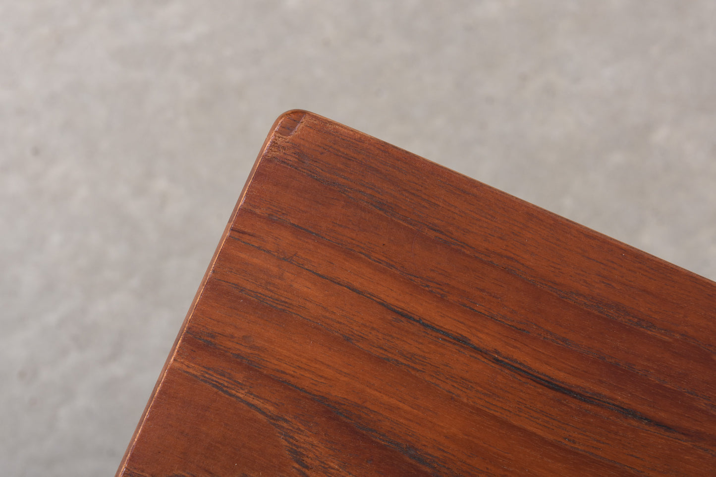 1960s pair of bedside tables in teak + beech