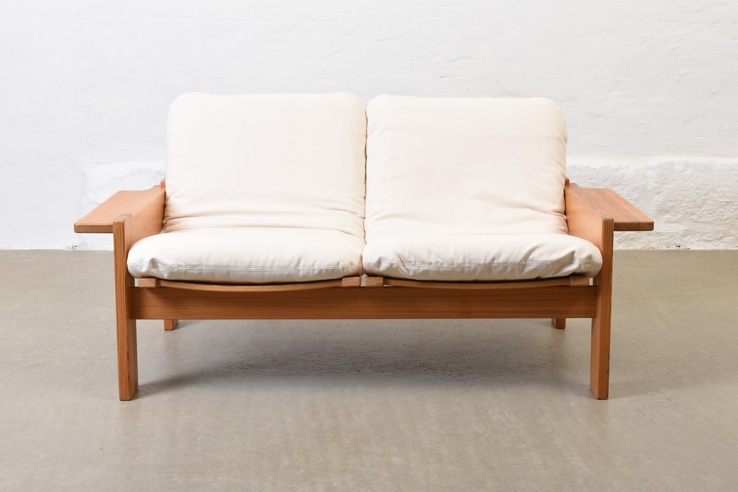 Newly reupholstered: 1970s two seater by Yngve Ekström