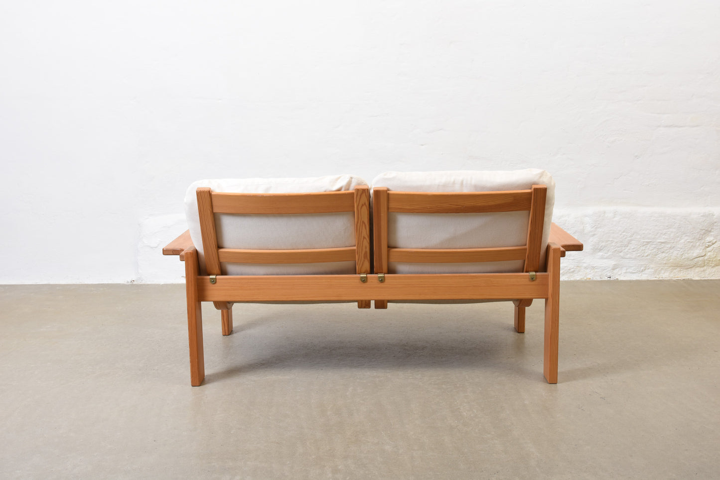 Newly reupholstered: 1970s two seater by Yngve Ekström