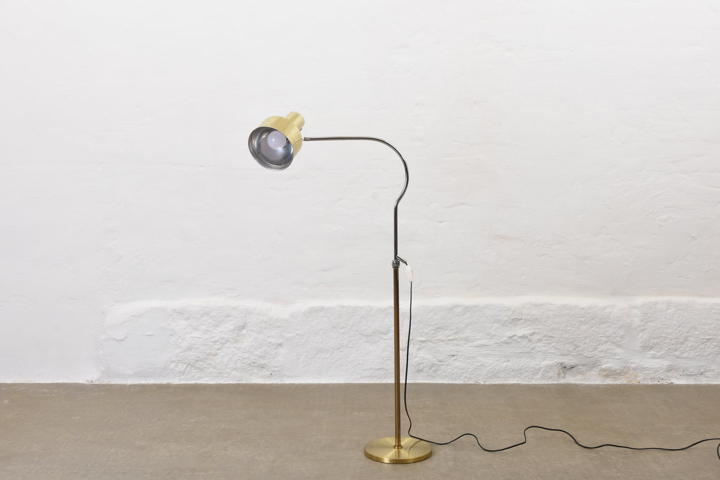 1960s brass floor lamp by Kosta Lampan