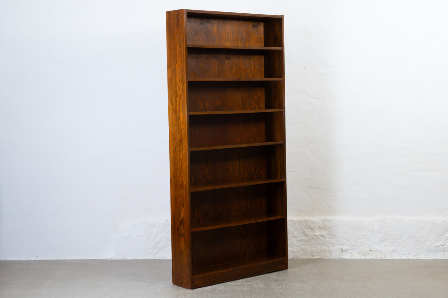 1950s bookcase in stained pine