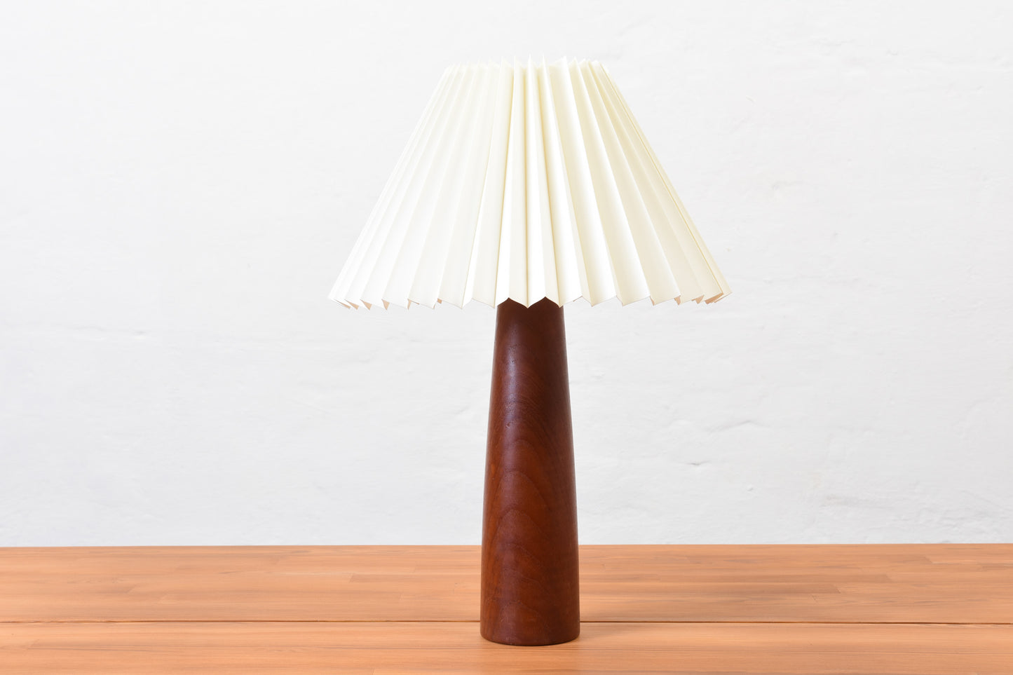 1960s teak table lamp with shade