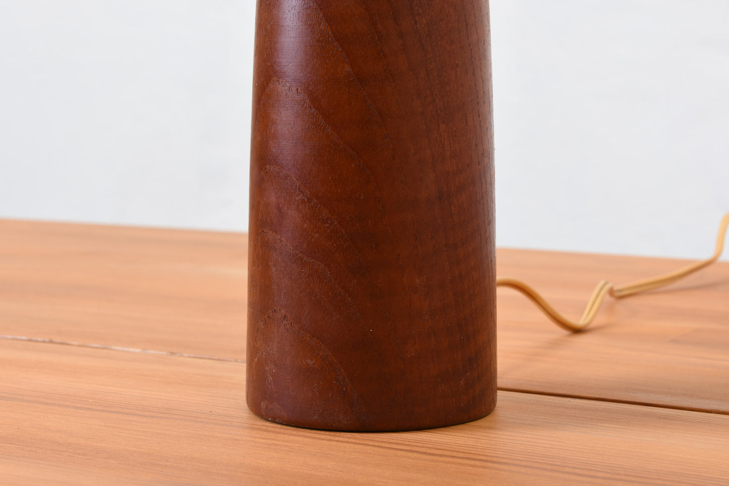 1960s teak table lamp with shade
