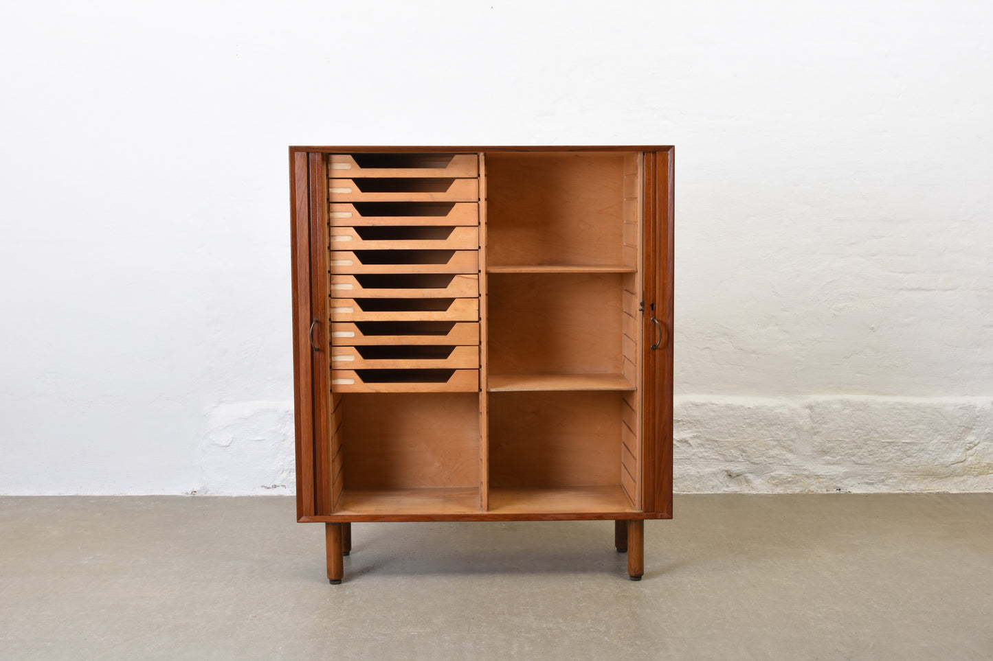 1950s teak archive unit