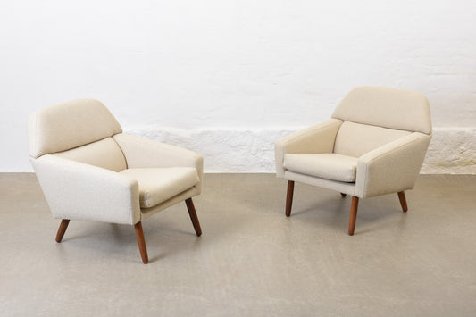 Two available: 1960s Danish loungers on rosewood legs