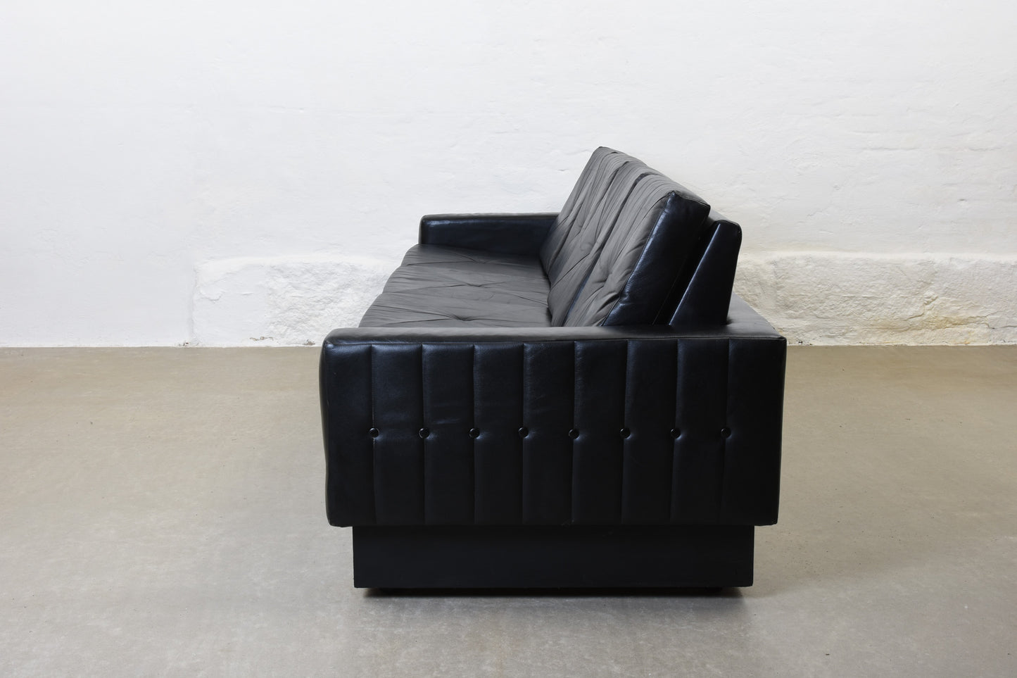1960s Swedish leather sofa bed