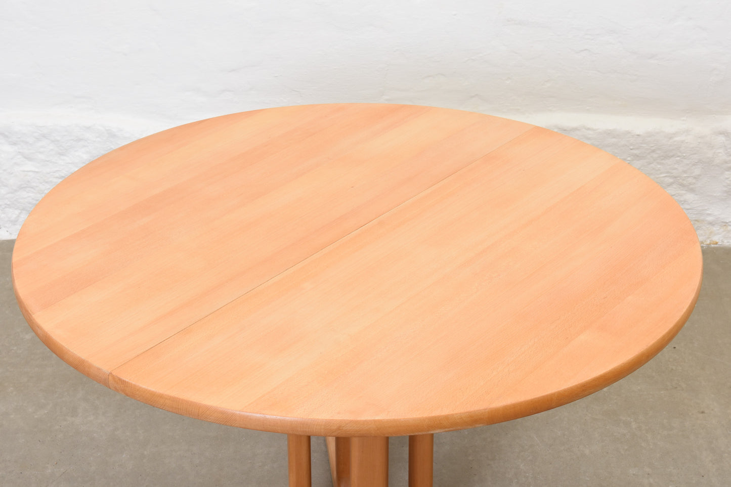 1980s extending dining table in beech