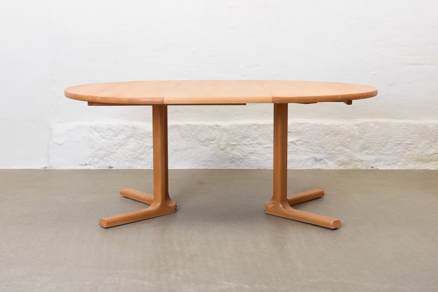 1980s extending dining table in beech