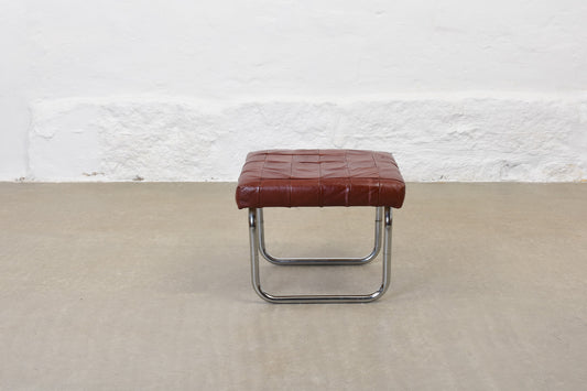 1960s patchwork leather foot stool no. 1