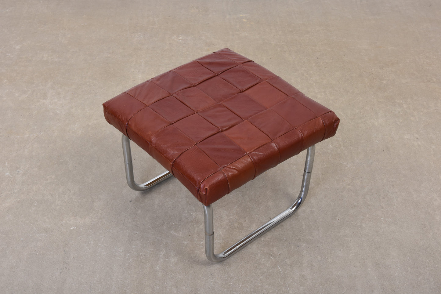 1960s patchwork leather foot stool no. 1