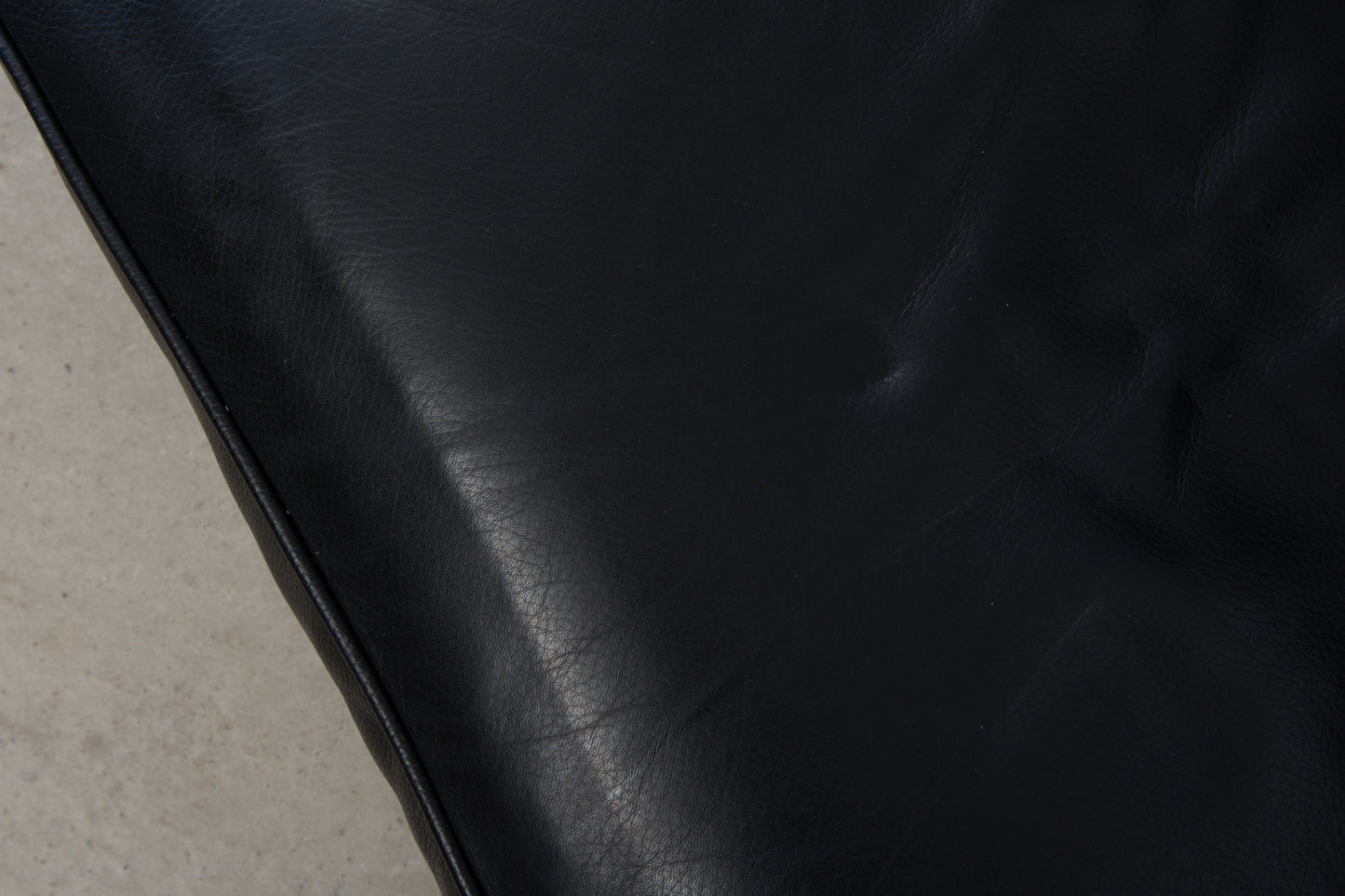 1990s Danish three seater in black leather no. 1