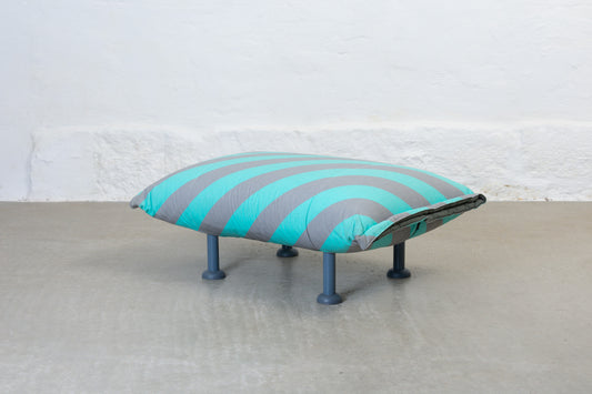 1980s striped ottoman