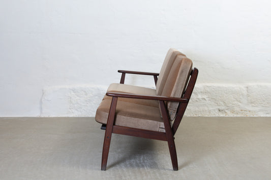 Choose your own fabric: 1960s Danish beech three seater