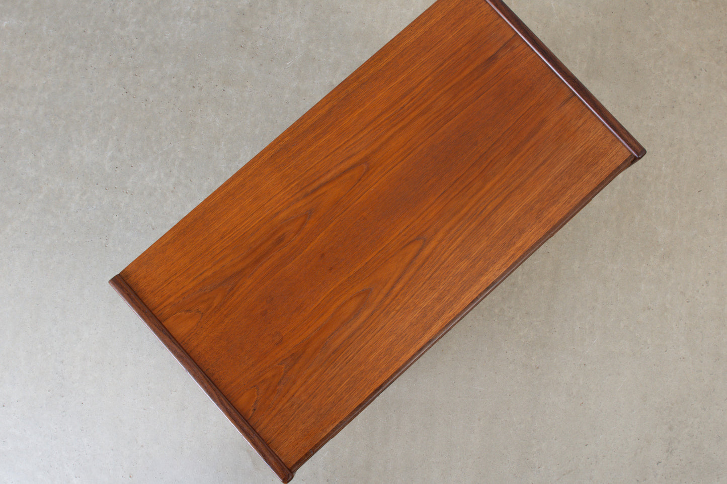 1960s short teak chest of drawers