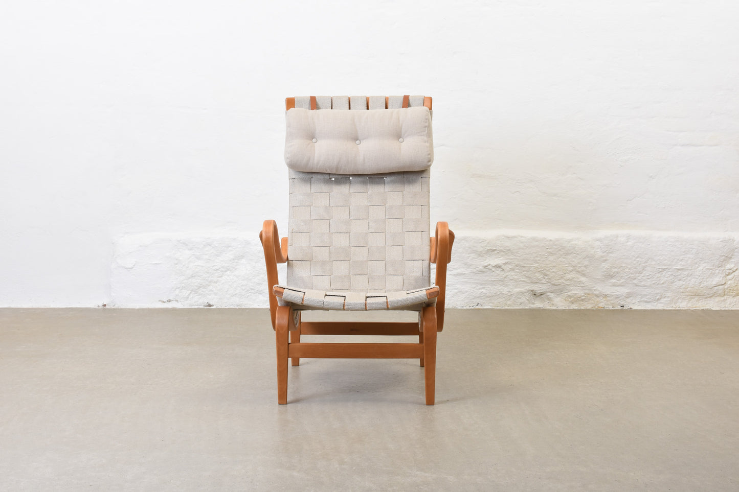 Newly reupholstered: 1970s 'Pernilla 2' lounger by Bruno Mathsson