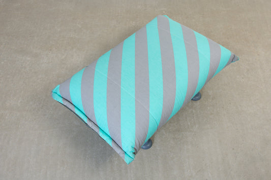 1980s striped ottoman
