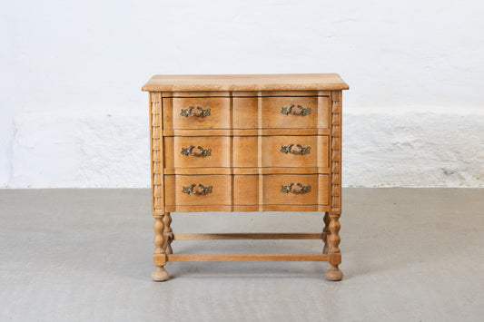 1970s low oak chest