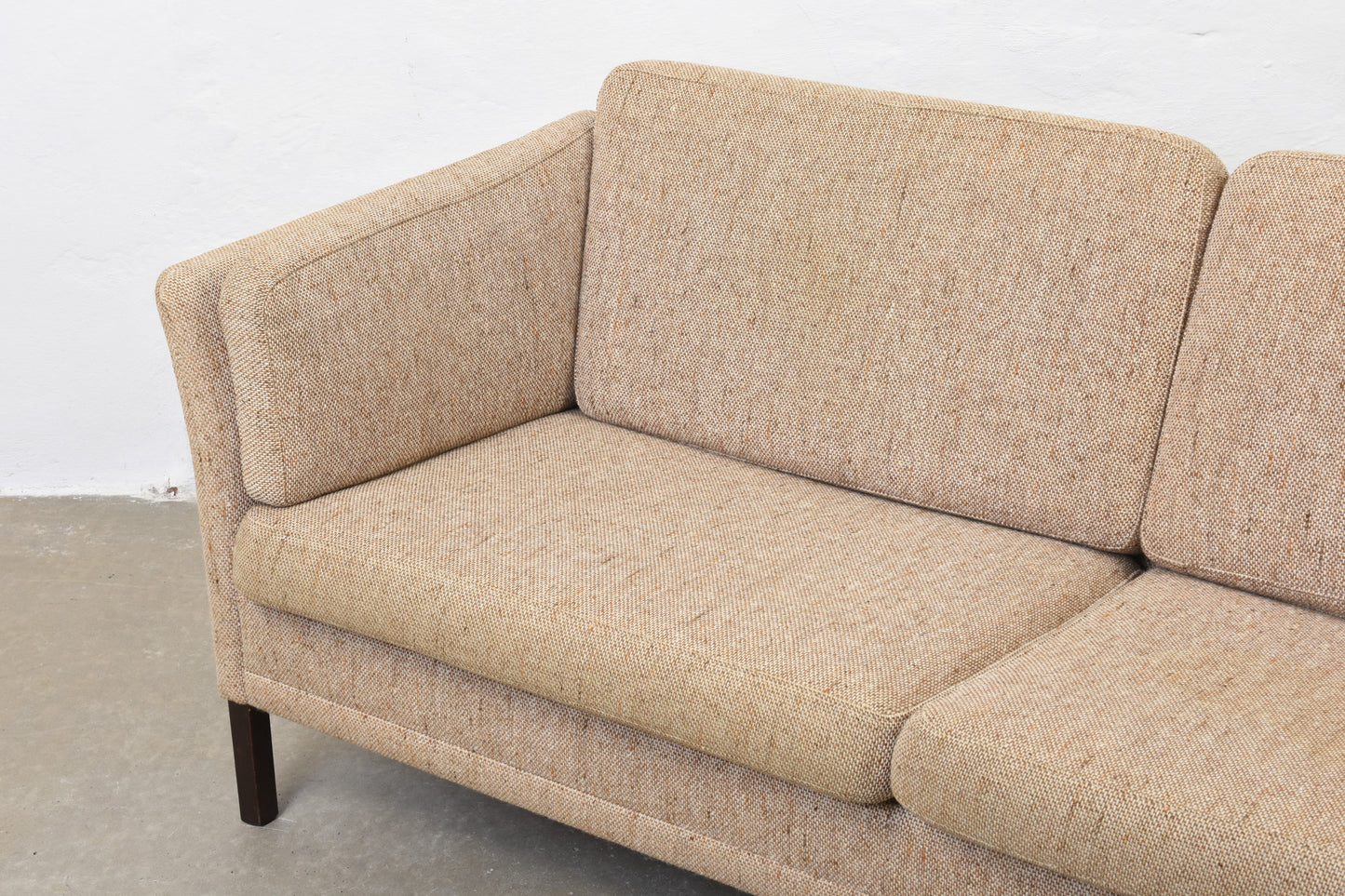 1980s Danish wool two and a half seater