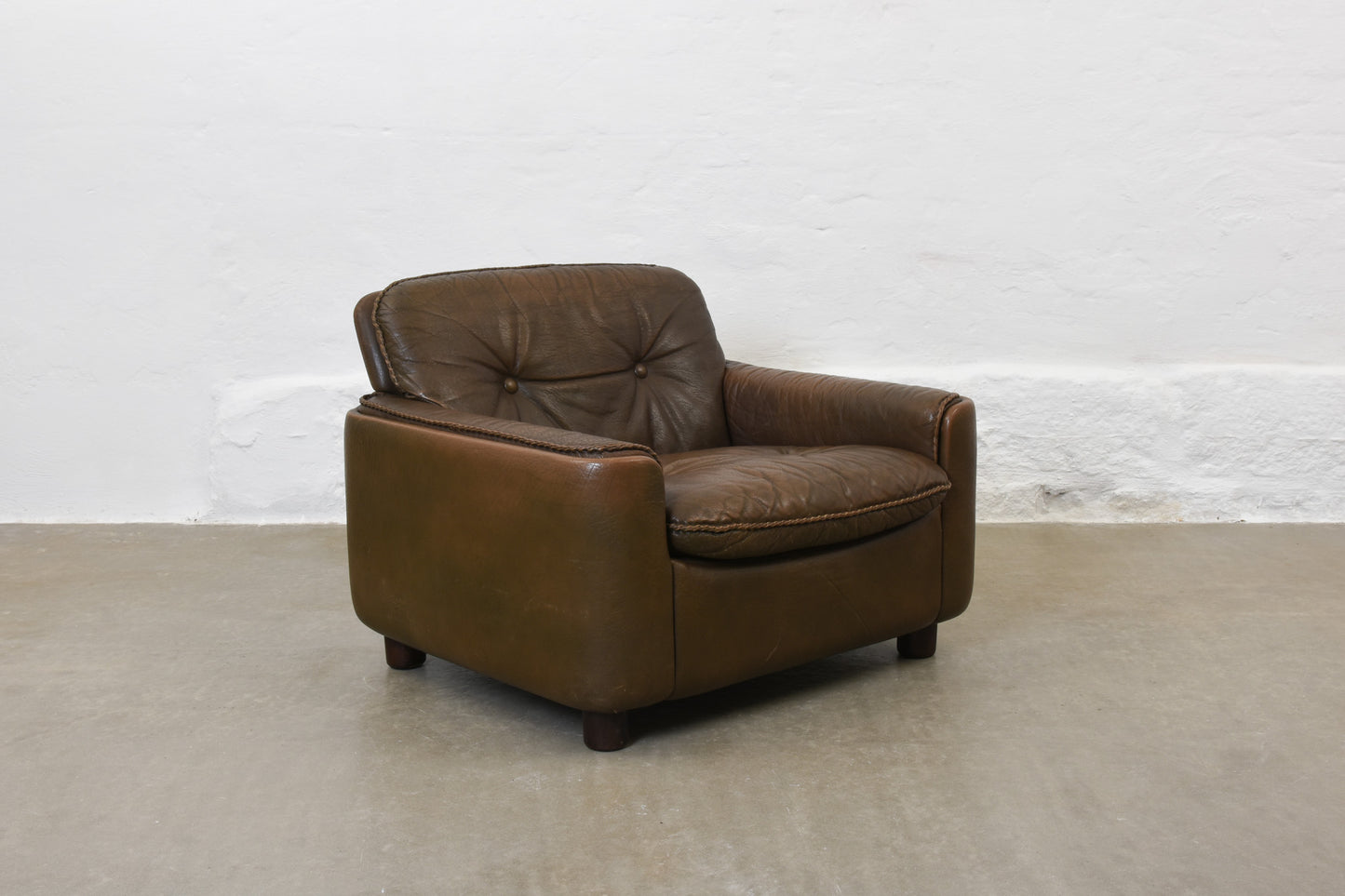 1970s leather lounger by Vatne Möbler