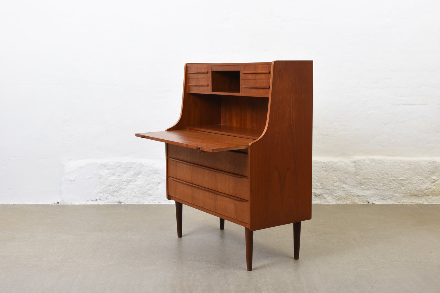 1960s teak bureau with hidden mirror