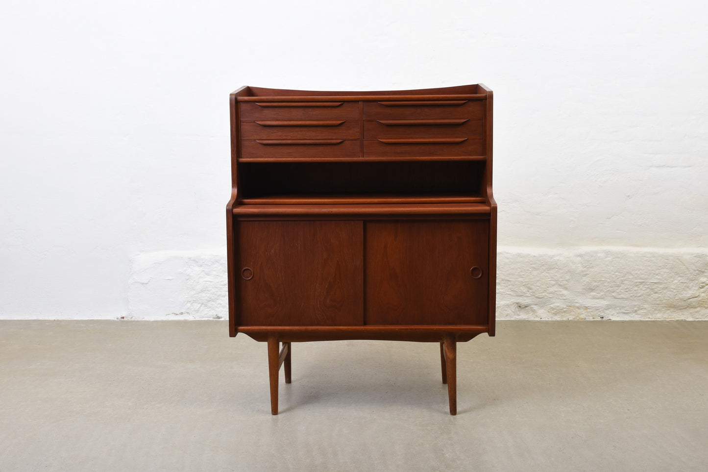 1960s teak secretary