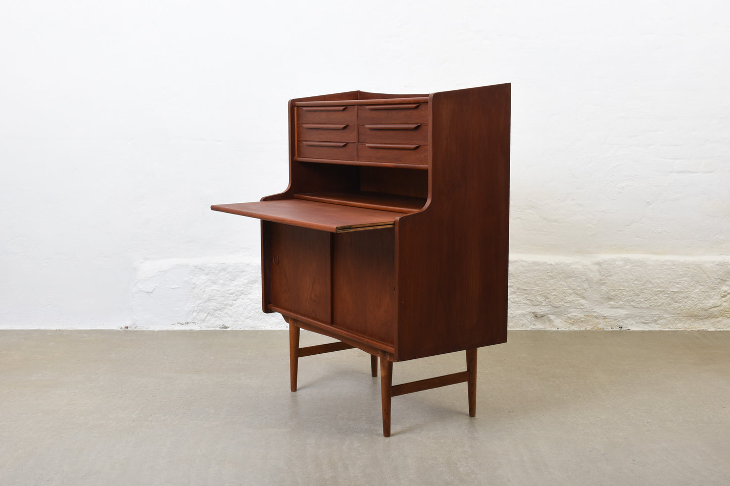 1960s teak secretary