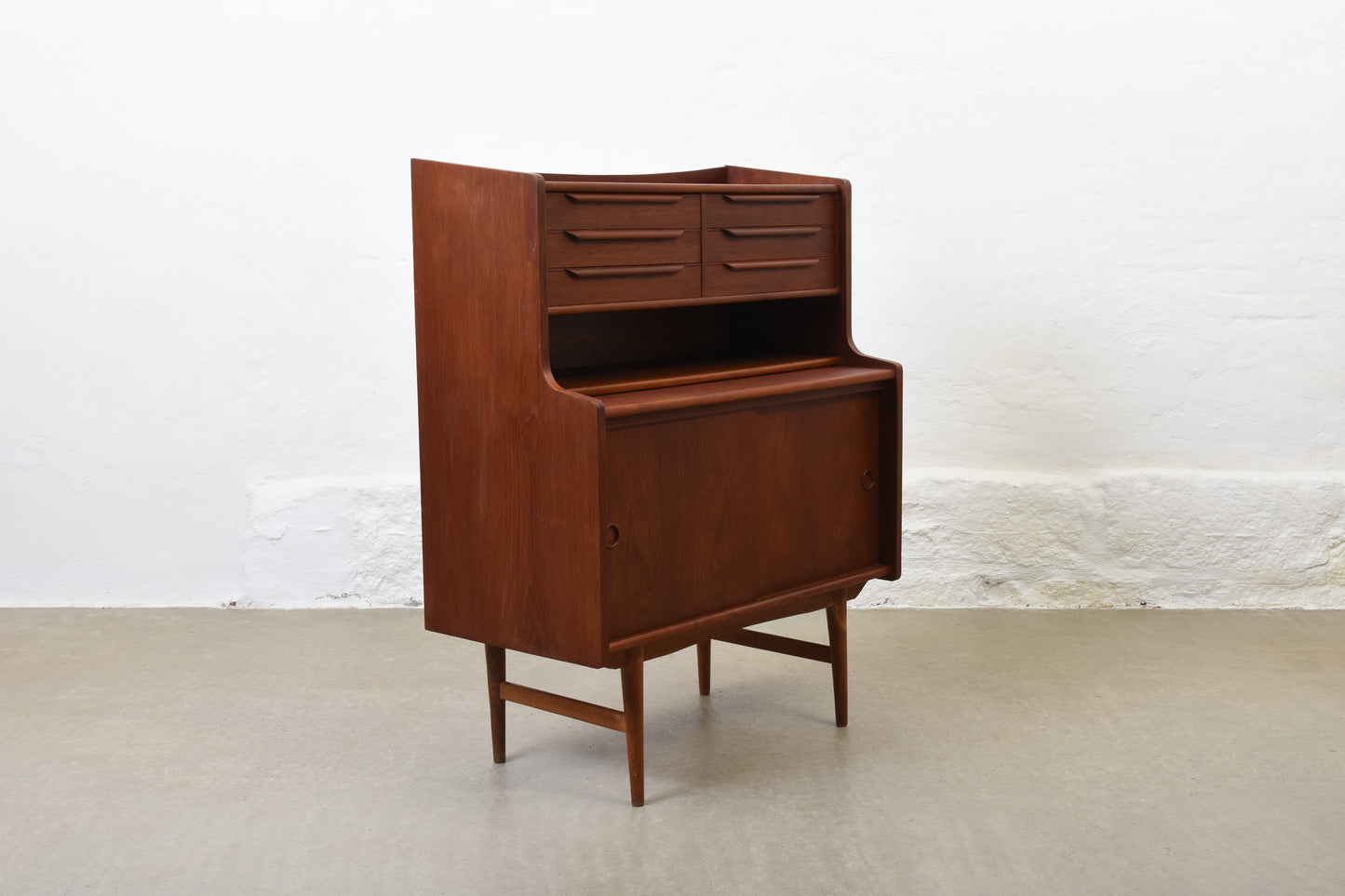 1960s teak secretary