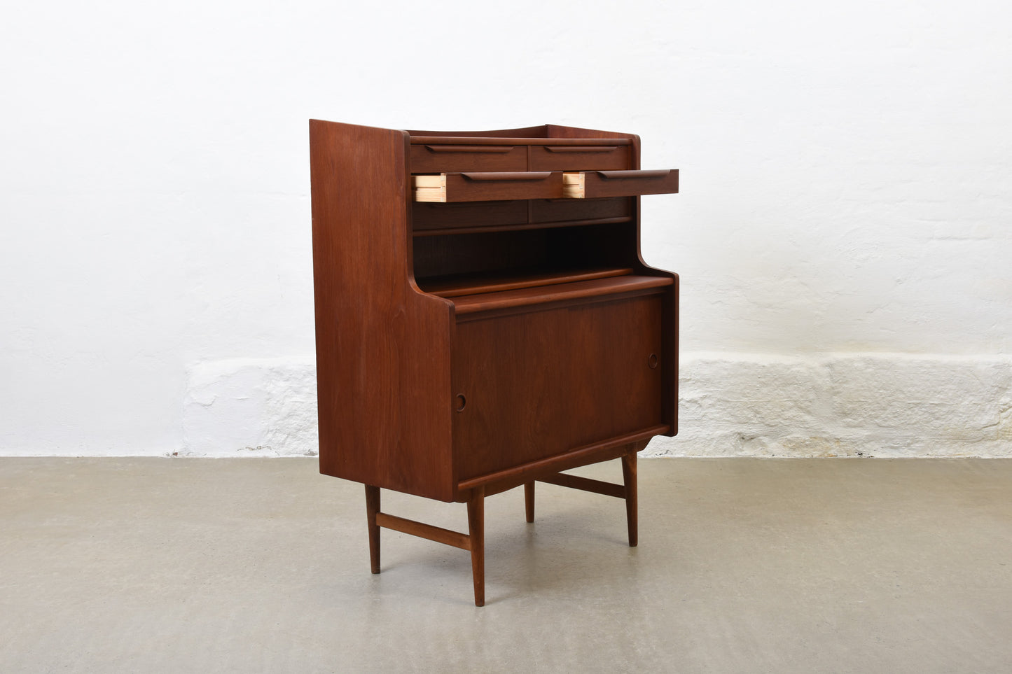 1960s teak secretary