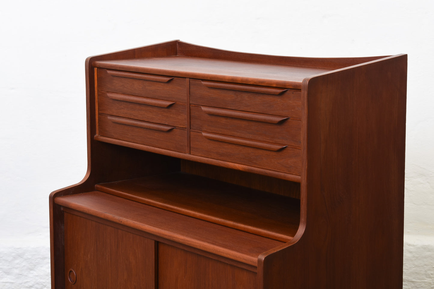 1960s teak secretary