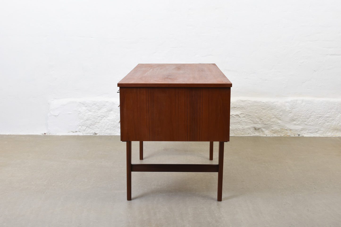 1960s twin pedestal desk in teak