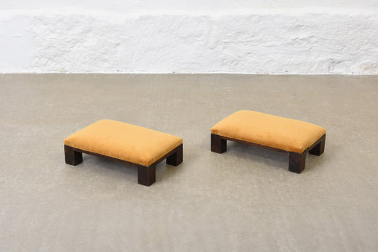 Newly reupholstered: 1930s foot/meditation stools in velvet
