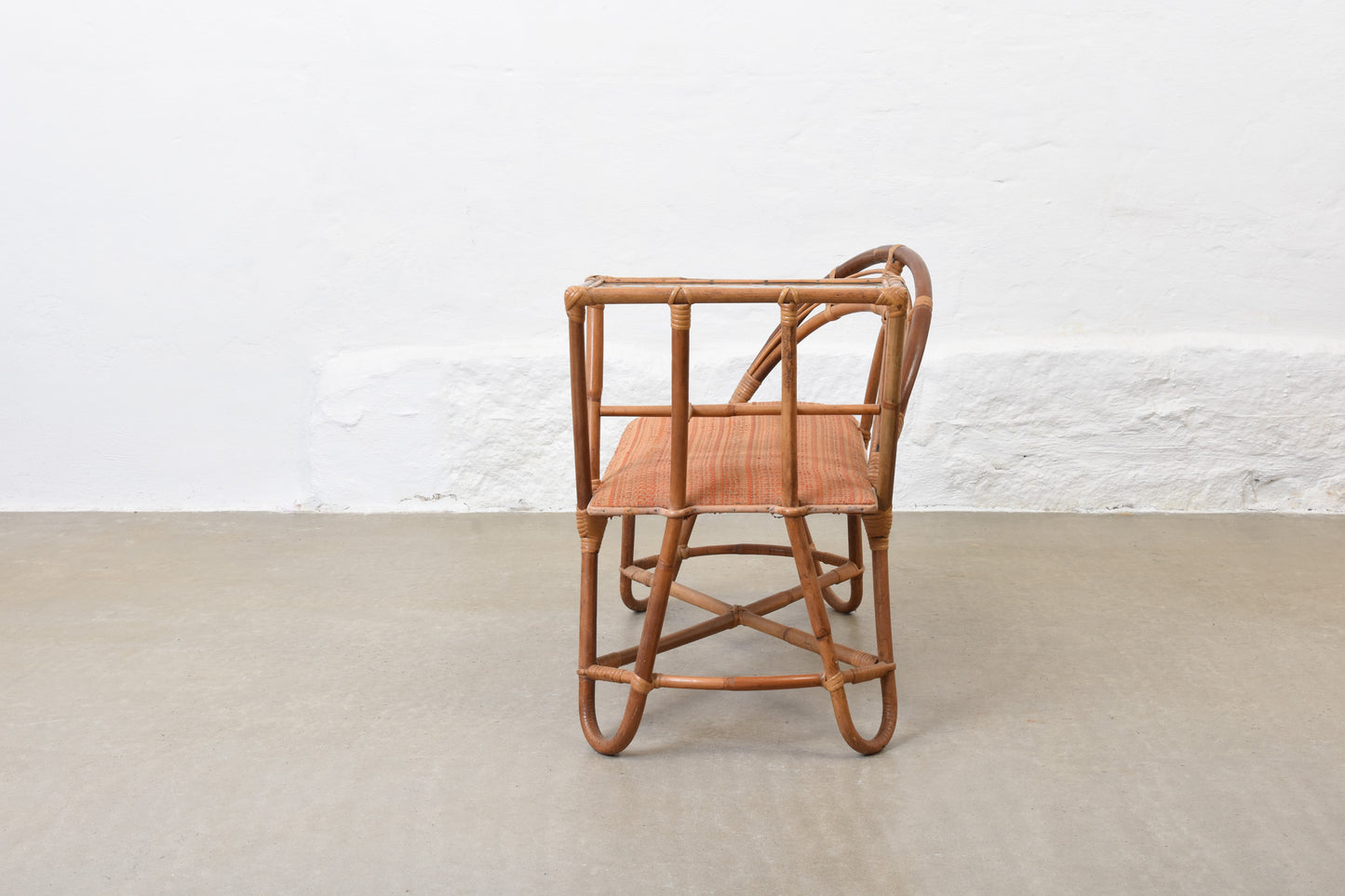 1960s bamboo telephone bench