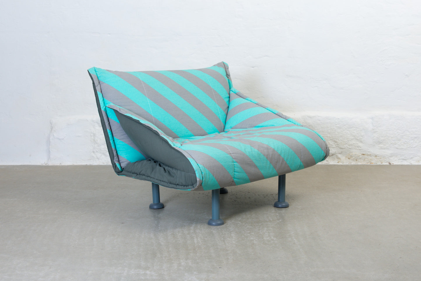 1980s striped lounger
