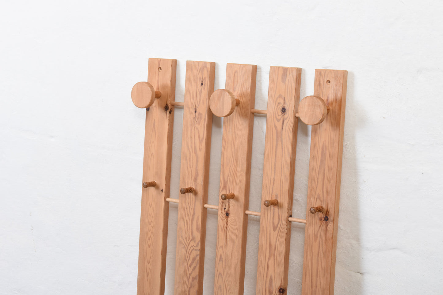 1970s pine coat rack