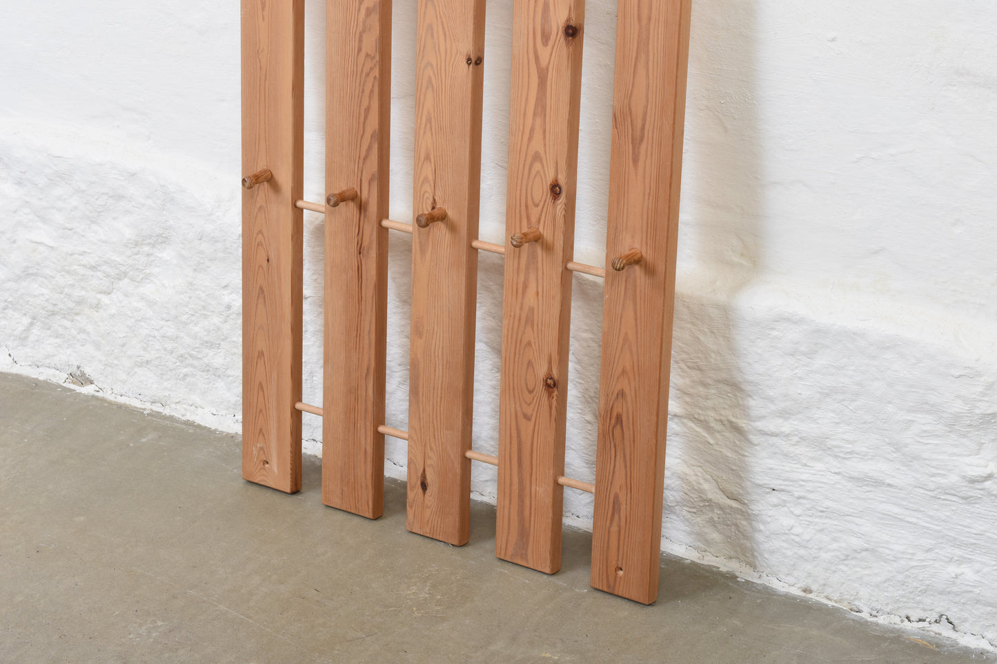 1970s pine coat rack