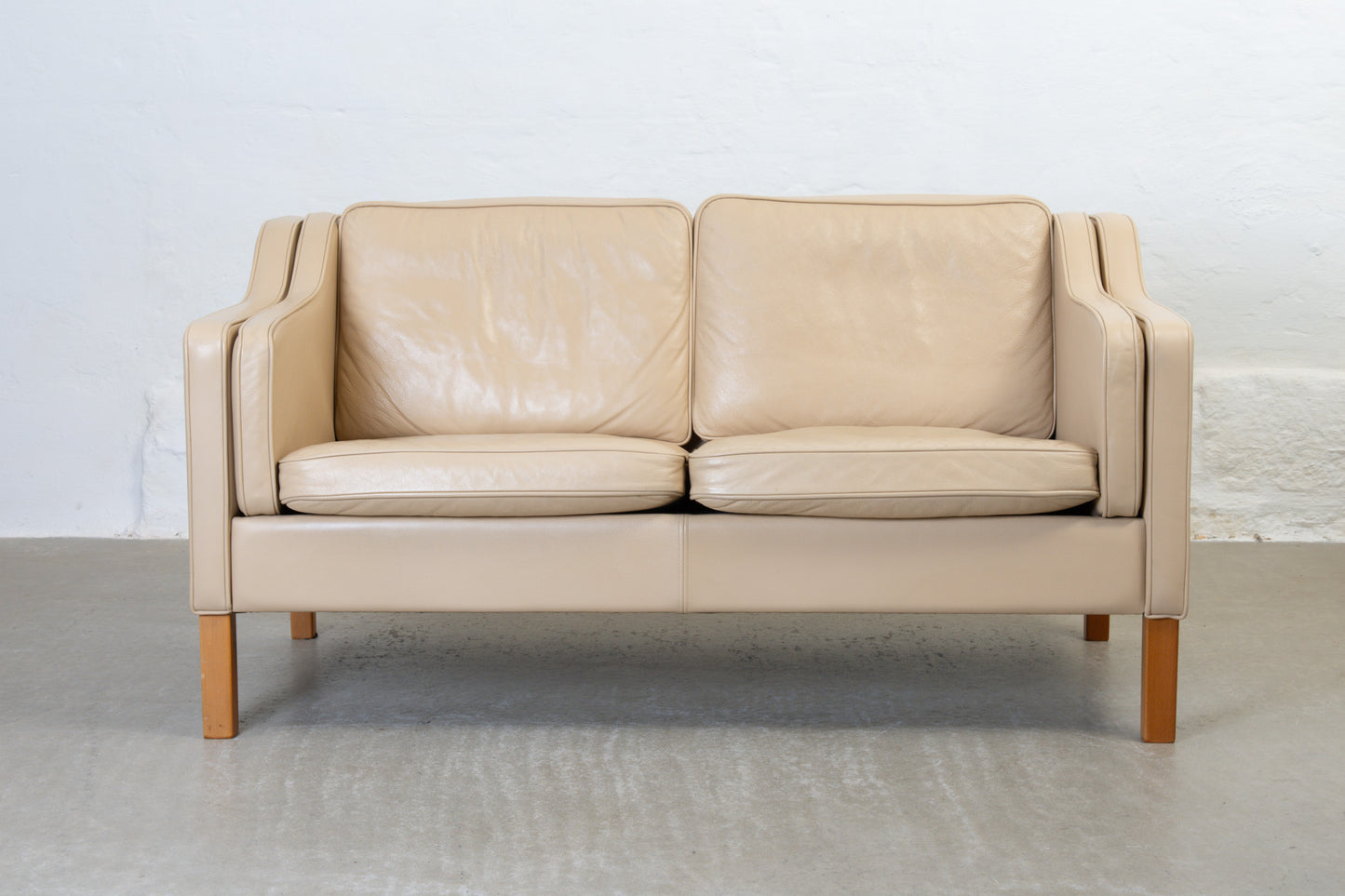 1990s 'MH195' leather sofa by Mogens Hansen