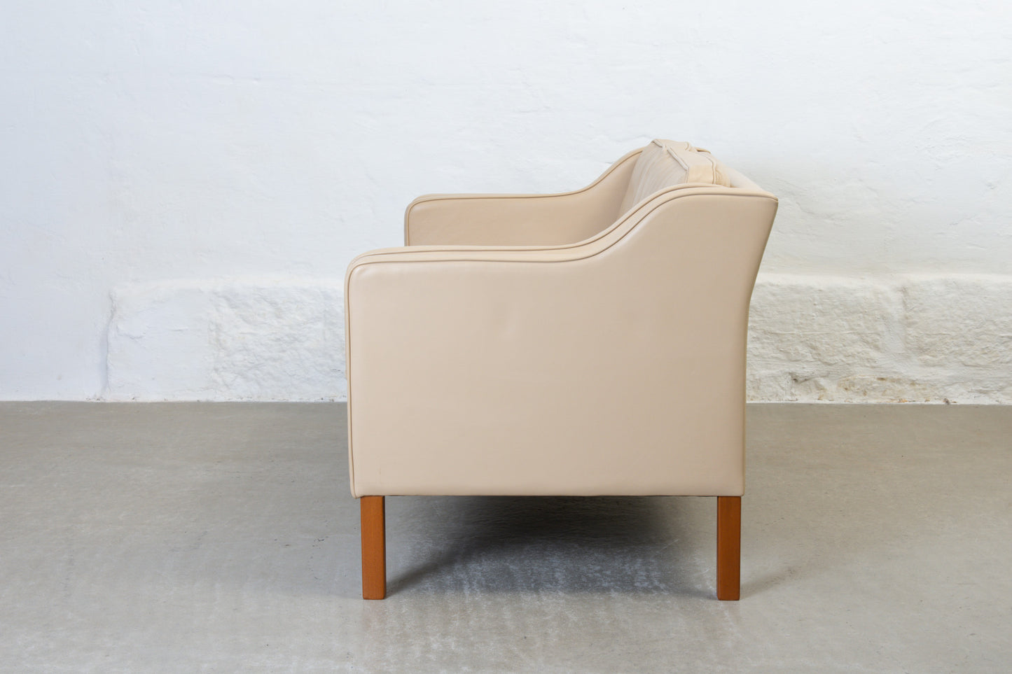 1990s 'MH195' leather sofa by Mogens Hansen
