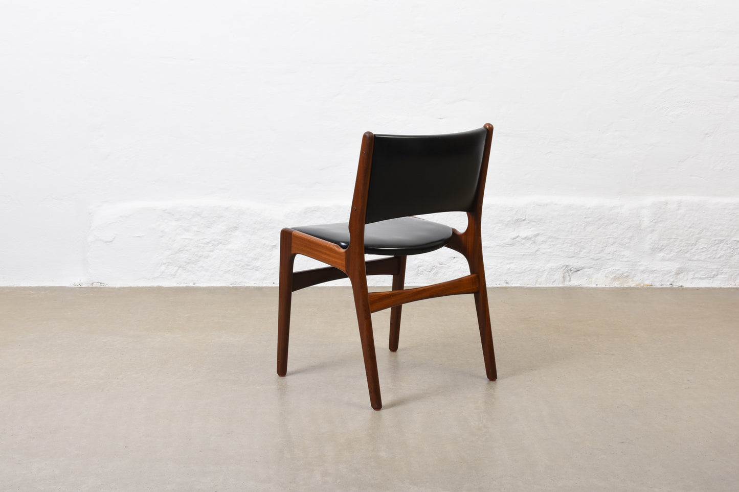 Set of four 1960s teak + vinyl chairs by Anderstrup Møbelfabrik