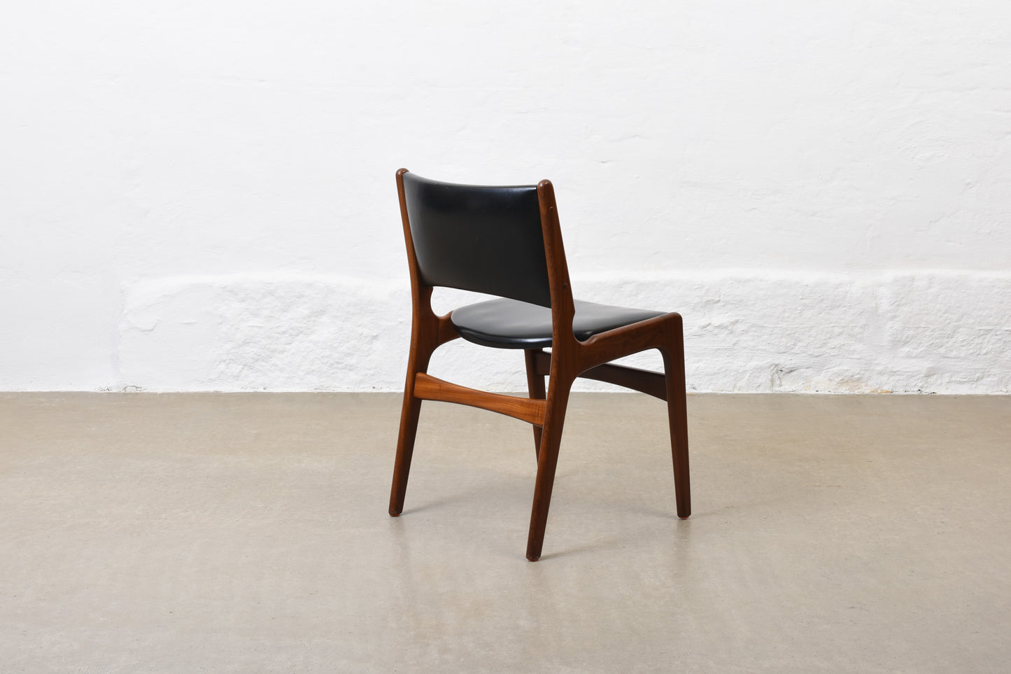 Set of four 1960s teak + vinyl chairs by Anderstrup Møbelfabrik