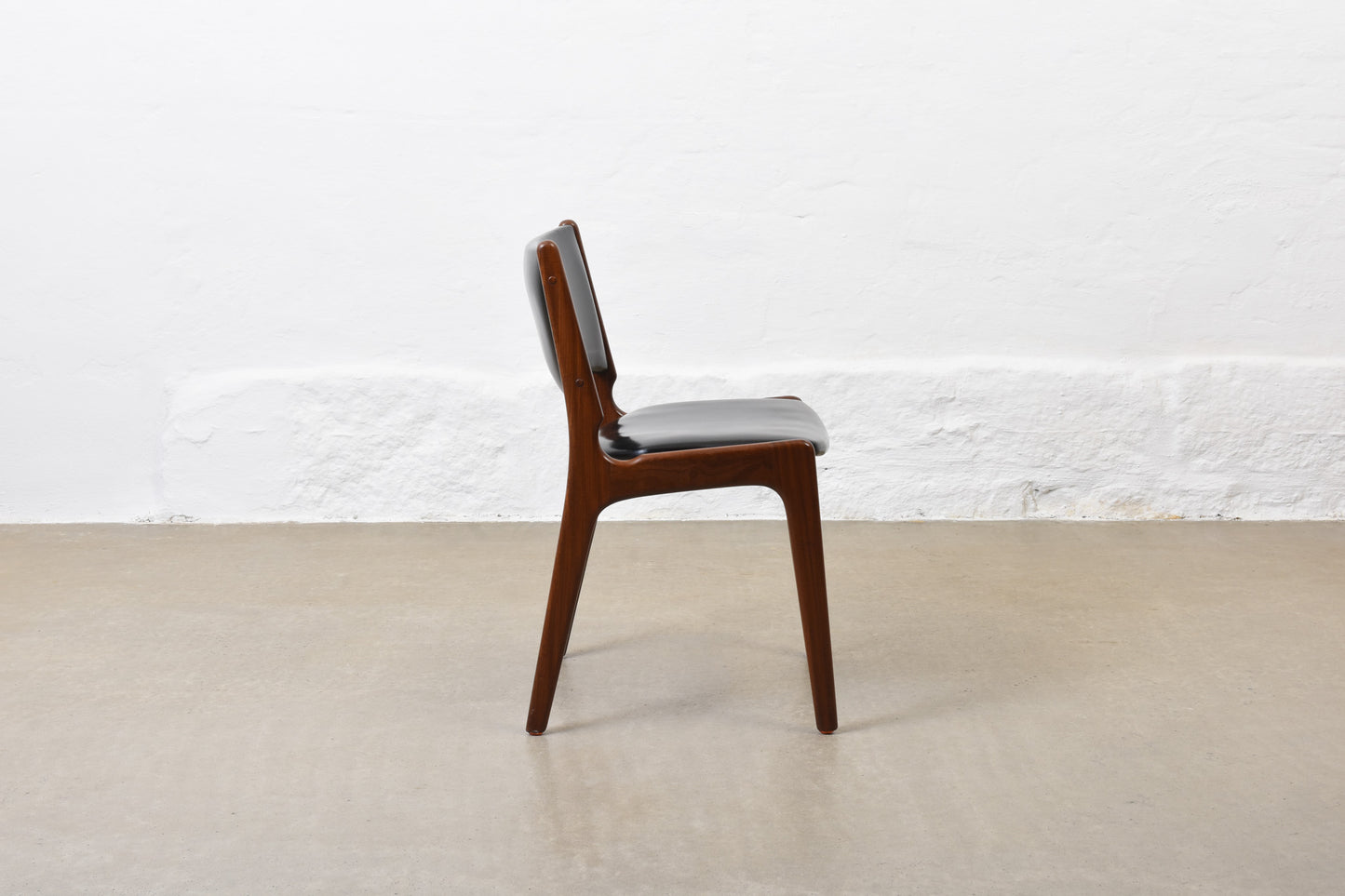 Set of four 1960s teak + vinyl chairs by Anderstrup Møbelfabrik