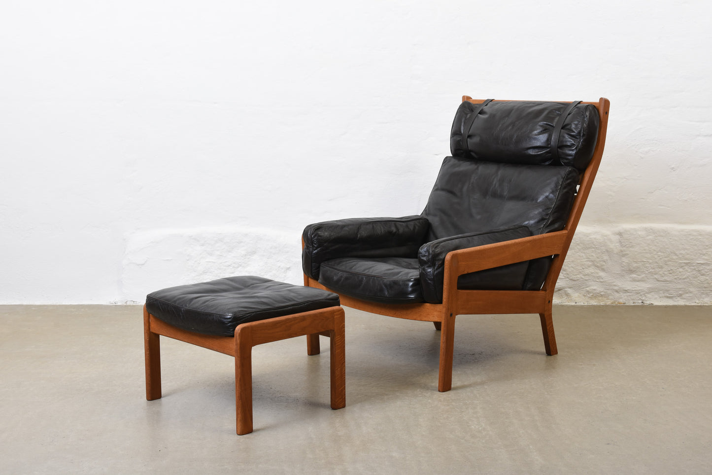 1960s 'GJ13' lounger + ottoman by Erik Ole Jørgensen