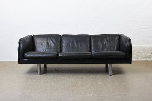 1980s leather sofa by Jørgen Gammelgaard