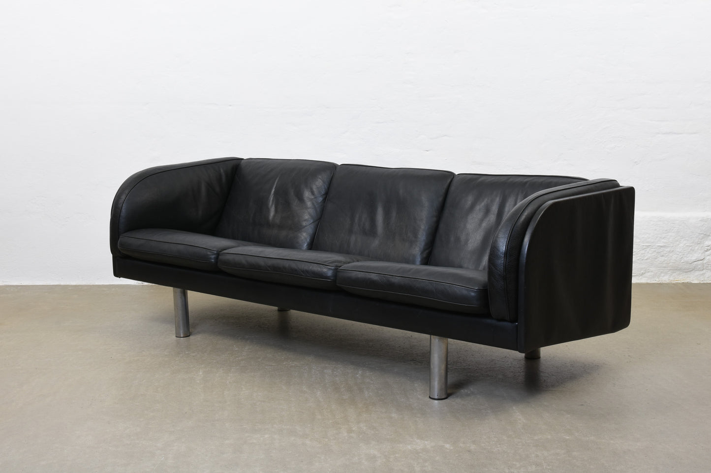 1980s leather sofa by Jørgen Gammelgaard