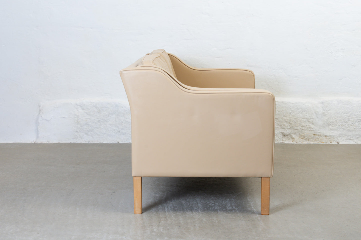 1990s 'MH195' leather sofa by Mogens Hansen