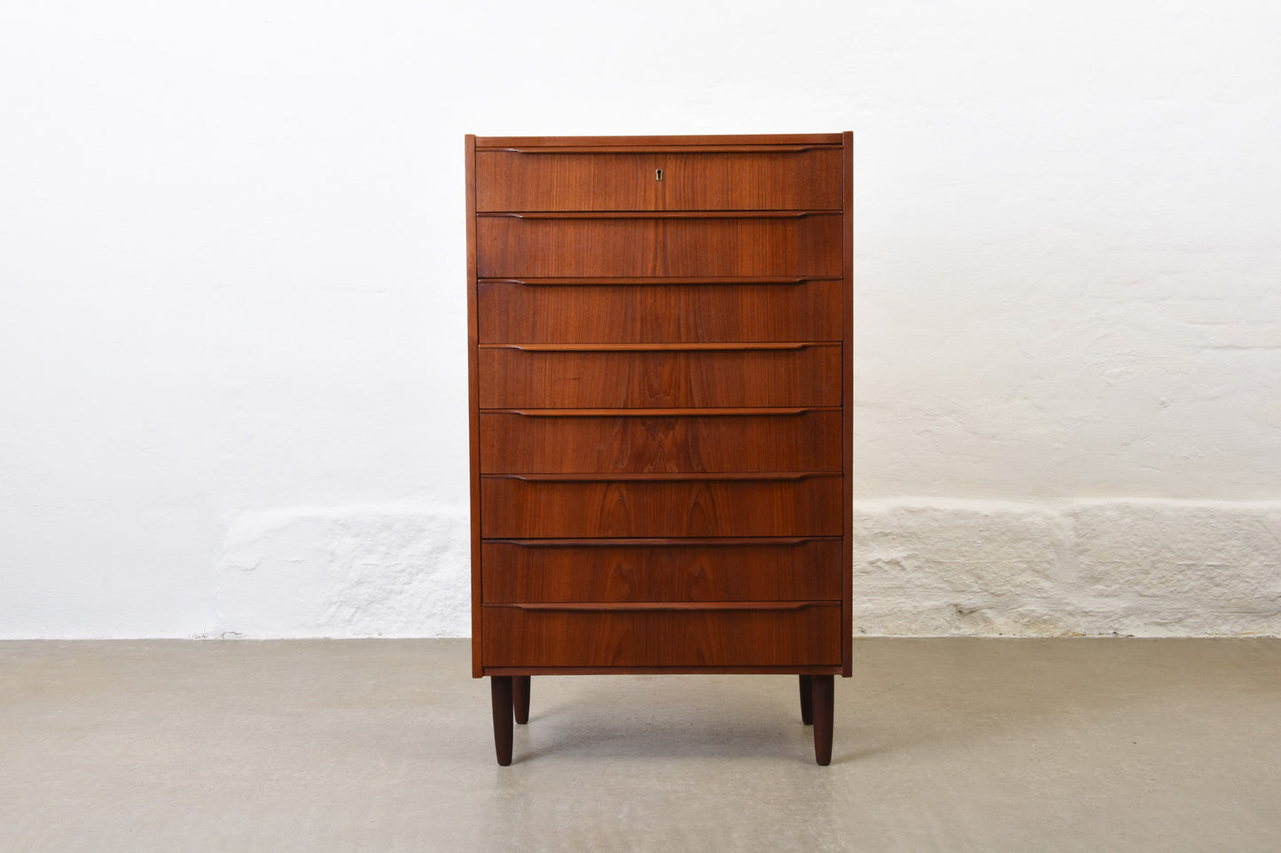 1960s teak chest of eight drawers