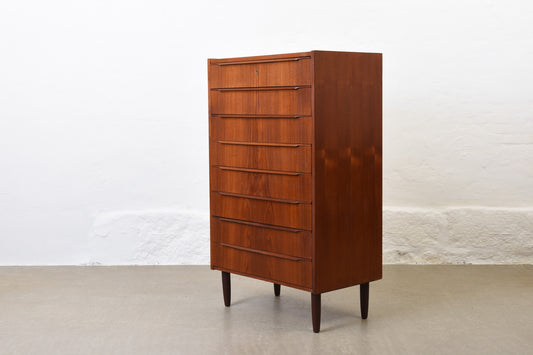 1960s teak chest of eight drawers