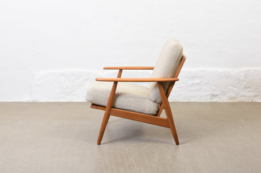 Newly reupholstered: 1960s Danish beech lounger