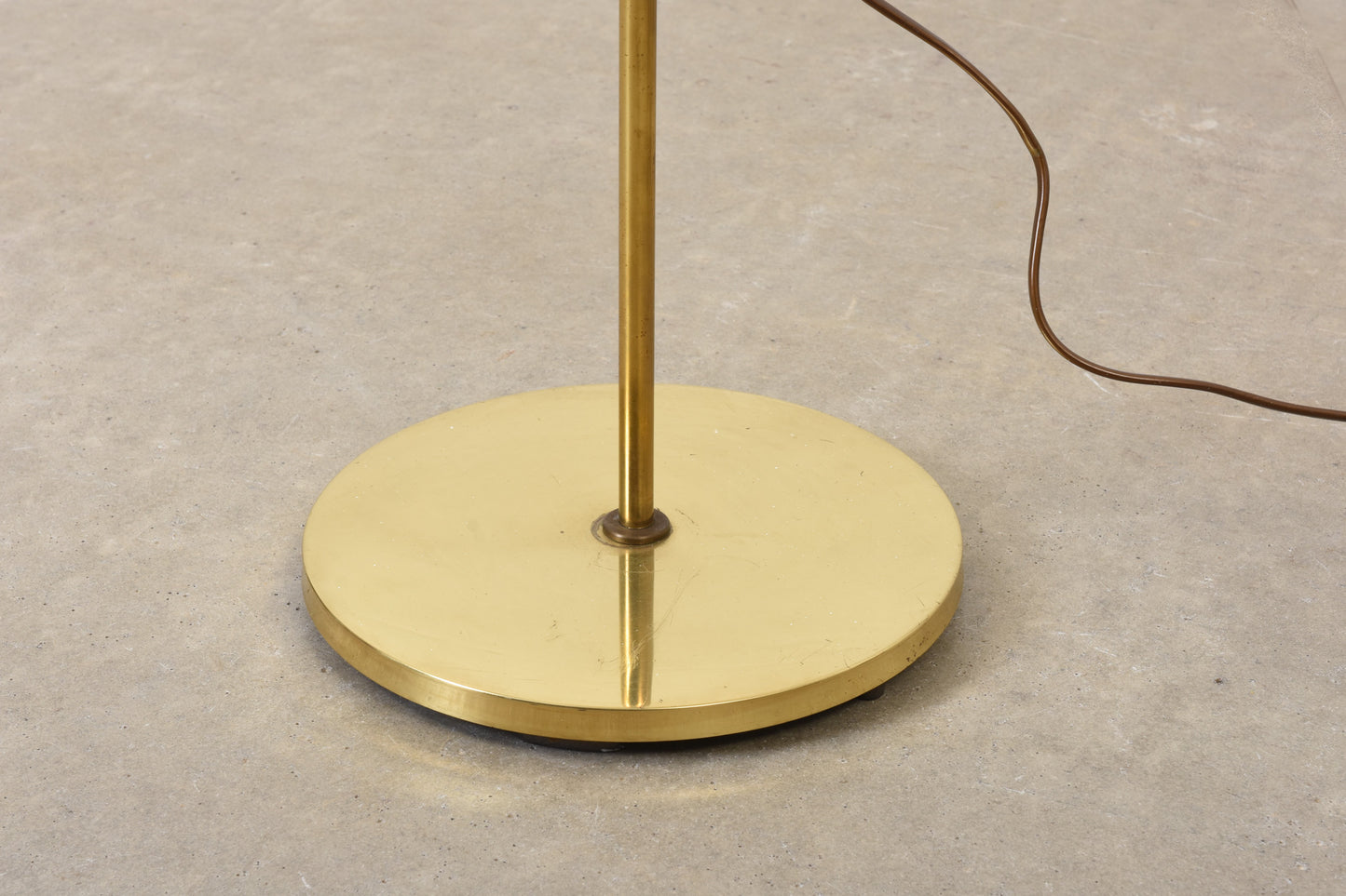 1960s twin-headed brass floor lamp