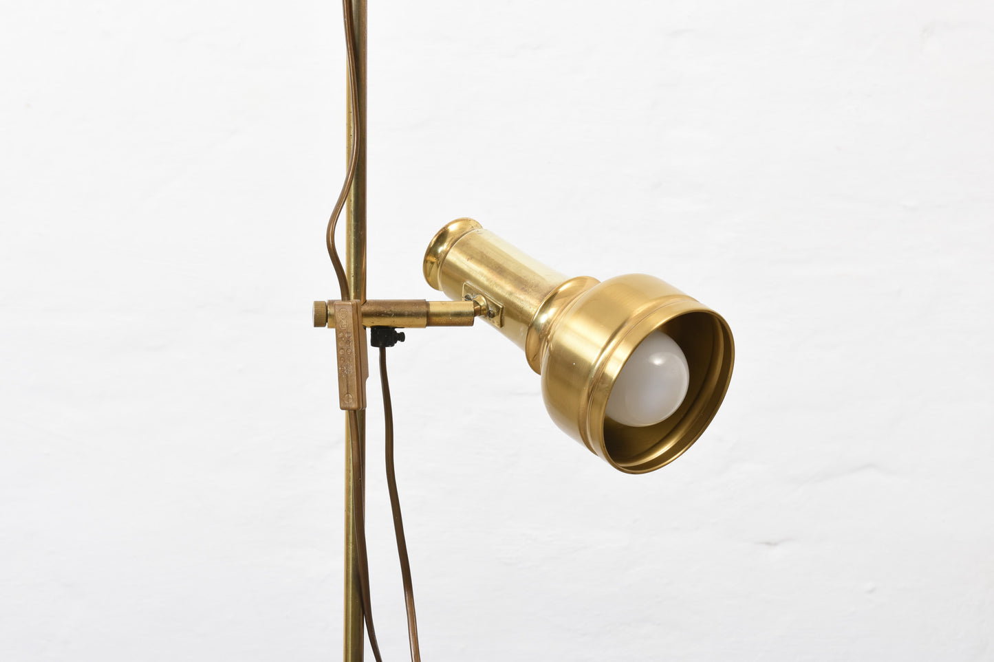 1960s twin-headed brass floor lamp